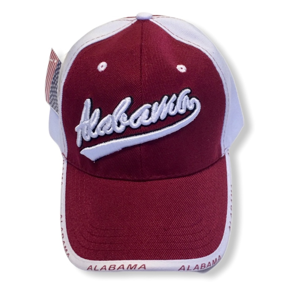 Alabama Football Adjustable Cap Hat Red White SEC
